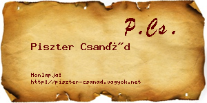 Piszter Csanád névjegykártya